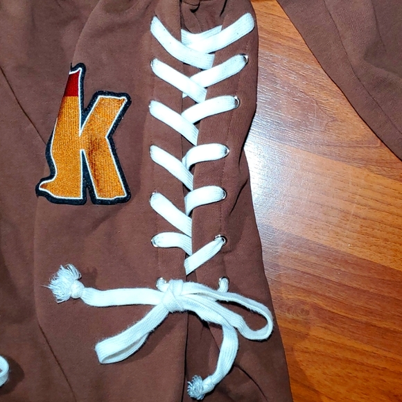 Akira varsity off shoulder sweatshirt dress - Picture 5 of 8